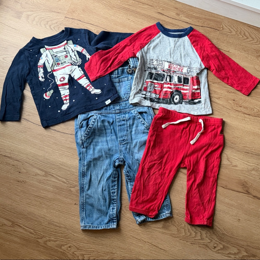 12-18mos Gap Bundle - Space and Fire Truck Outfit Set